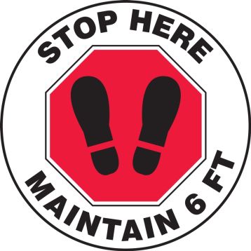 Stop Here Maintain 6 FT