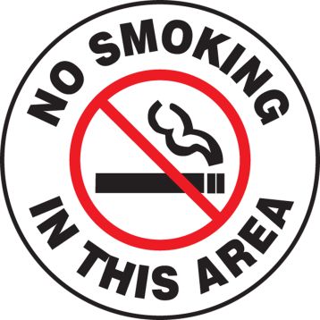 NO SMOKING IN THIS AREA W/GRAPHIC