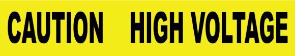 CAUTION HIGH VOLTAGE PRINTED BARRICADE TAPE