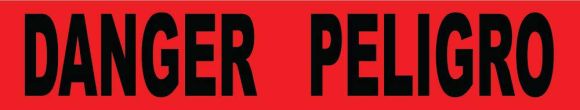 DANGER SPANISH 2 MIL PRINTED BARRIER TAPE