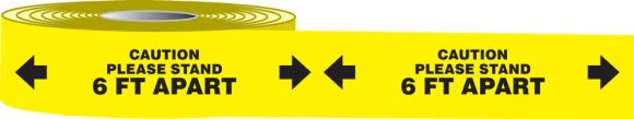 Caution Please Stand 6 FT Apart