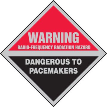 RADIO-FREQUENCY RADIATION HAZARD DANGEROUS TO PACEMAKERS