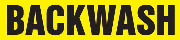Pipe Marker, Legend: BACKWASH