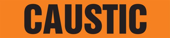 Pipe Marker, Legend: CAUSTIC