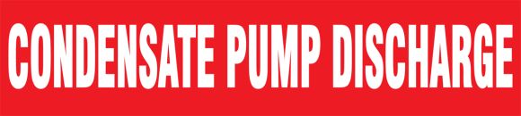 CONDENSATE PUMP DISCHARGE