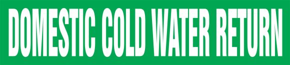 DOMESTIC COLD WATER RETURN 