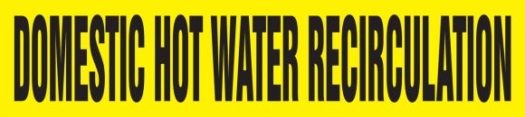 DOMESTIC HOT WATER RECIRCULATION