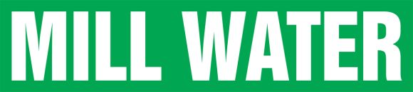 Pipe Marker, Legend: MILL WATER