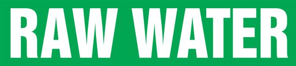 Pipe Marker, Legend: RAW WATER