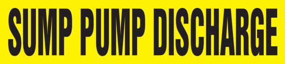 SUMP PUMP DISCHARGE 