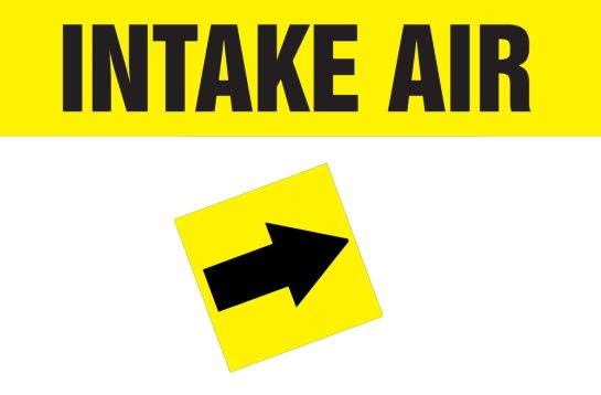 Pipe Marker, Legend: INTAKE AIR