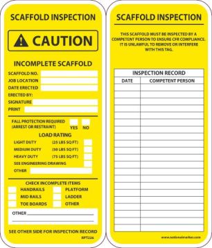 Incomplete Scaffold Tag