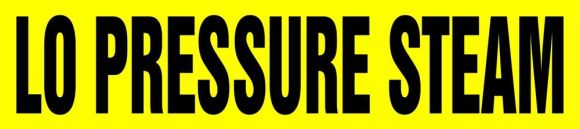 Pipe Marker, Legend: LO PRESSURE STEAM<BR> (LOW PRESS STEAM)*