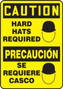 Caution Sign 10" x 14" OSHA Safety Sign Attach Grounding Wire Clips 