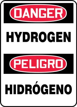 DANGER HYDROGEN (BILINGUAL SPANISH)