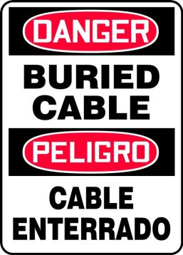 DANGER BURIED CABLE (BILINGUAL SPANISH)