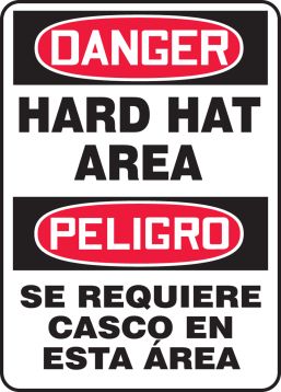 HARD HAT AREA (BILINGUAL)