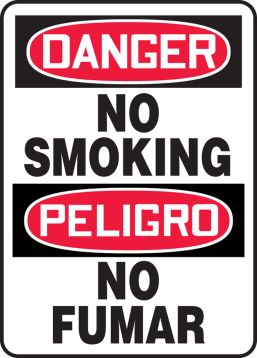 DANGER NO SMOKING (BILINGUAL)