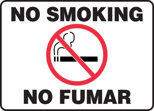 NO SMOKING (W/GRAPHIC) (BILINGUAL)