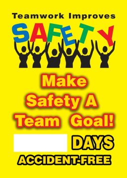TEAMWORK IMPROVES SAFETY MAKE SAFETY A TEAM GOAL! #### DAYS ACCIDENT-FREE
