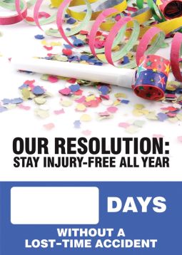 Digi-Day® 3 Magnetic Faces: Our Resolution - Stay Injury Free All Year - _ Days Without A Lost Time Accident