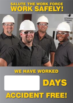 Digi-Day® 3 Magnetic Faces: Make Time For Safety Everyday - We Have Worked _ Days Without A Lost Time Injury