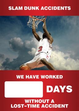 Digi-Day® 3 Magnetic Faces: Slamdunk Accidents - We Have Worked _ Days Without A Lost Time Accident