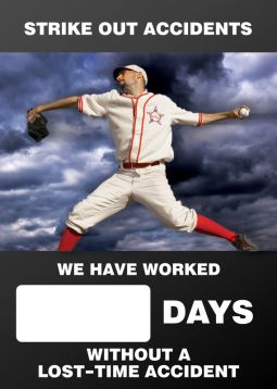 Digi-Day® 3 Magnetic Faces: Strike Out Accidents - We Have Worked _ Days Without A Lost Time Accident
