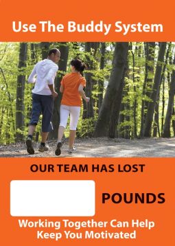 Digi-Day® 3 Magnetic Faces: Use The Buddy System - Our Team Has Lost _ Pounds - Working Together Can Help Keep You Motivated