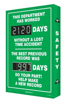 THIS DEPARTMENT HAS WORKED #### DAYS WITHOUT A LOST TIME ACCIDENT / THE BEST PREVIOUS RECORD WAS #### DAYS / DO YOUR PART! HELP MAKE A NEW RECORD