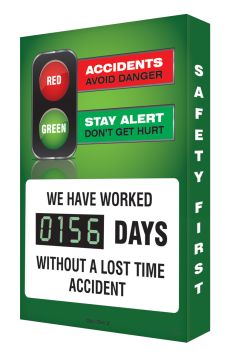 Motivation Product, Legend: ACCIDENTS AVOID DANGER STAY ALERT DON'T GET HURT WE HAVE WORKED #### DAYS WITHOUT A LOST TIME ACCIDENT