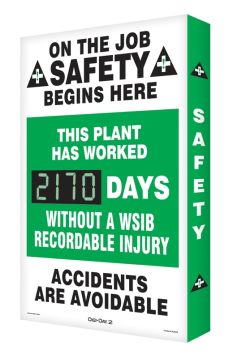 ON THE JOB SAFETY BEGINS HERE / THIS PLANT HAS WORKED #### DAYS WITHOUT A WSIB RECORDABLE INJURY / ACCIDENTS ARE AVOIDABLE