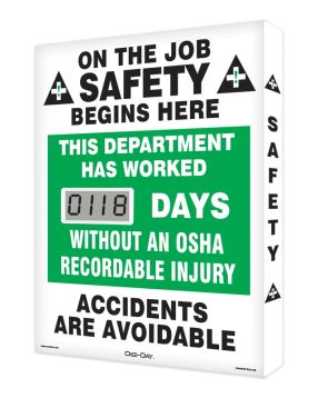 This Department Has Worked __ Days Without An OSHA Recordable Injury