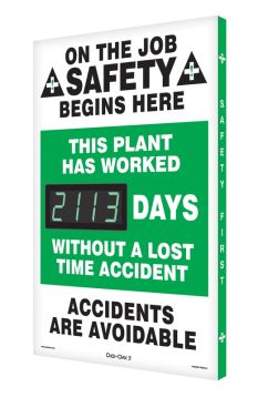 Digi-Day® 3 Electronic Scoreboards: This Plant Has Worked _Days Without A Lost Time Accident