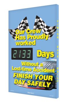 Digi-Day® 3 Electronic Scoreboards: Our Crew Has Proudly Worked _Days/Finish Safe Daily