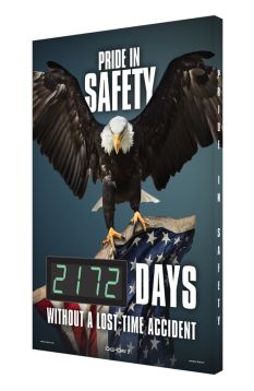 Digi-Day® 3 Electronic Safety Scoreboards: Pride In Safety _ Days Without A Lost Time Accident - EAGLE