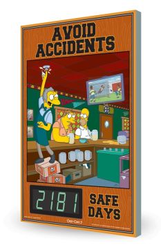 The Simpsons™ Digi-Day® 3 Electronic Safety Scoreboard: Avoid Accidents