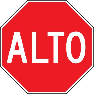 Spanish stop sign