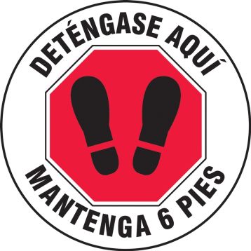 Stop Here Maintain 6 FT