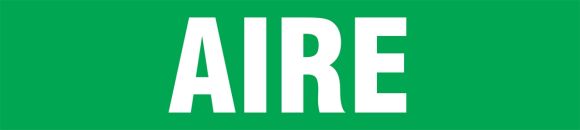 Pipe Marker, Legend: AIRE (WHITE ON GREEN)