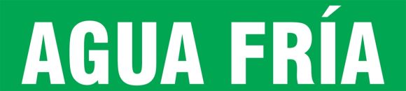 Pipe Marker, Legend: AGUA FRÍA
