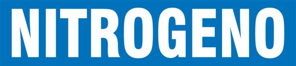 Pipe Marker, Legend: NITROGENO (WHITE ON BLUE)