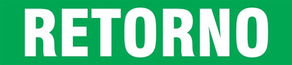 Pipe Marker, Legend: RETORNO (WHITE ON GREEN)