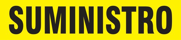 Pipe Marker, Legend: SUMINISTRO (BLACK ON YELLOW)
