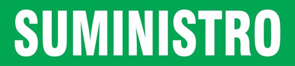 Pipe Marker, Legend: SUMINISTRO (WHITE ON GREEN)