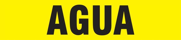 Pipe Marker, Legend: AGUA (BLACK ON YELLOW)