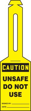 CAUTION UNSAFE DO NOT USE