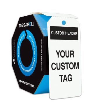 Safety Tag, Legend: Custom Header Safety Tags By-The-Roll: Your Custom Tag