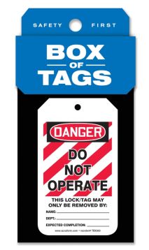 Box of Tags: OSHA Danger - Do Not Operate