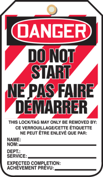 DANGER DO NOT START NE PAS FAIRE DEMARRER ...